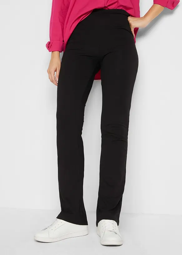 ausgestellte Leggings in schwarz von vorne - bonprix ausgestellte Leggings in schwarz von vorne - bonprix