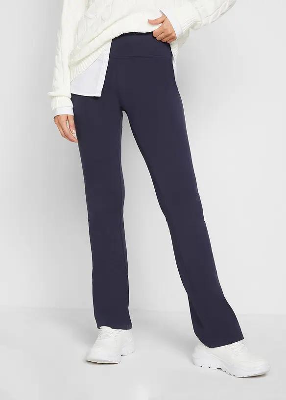 ausgestellte Leggings in blau von vorne - bonprix ausgestellte Leggings in blau von vorne - bonprix