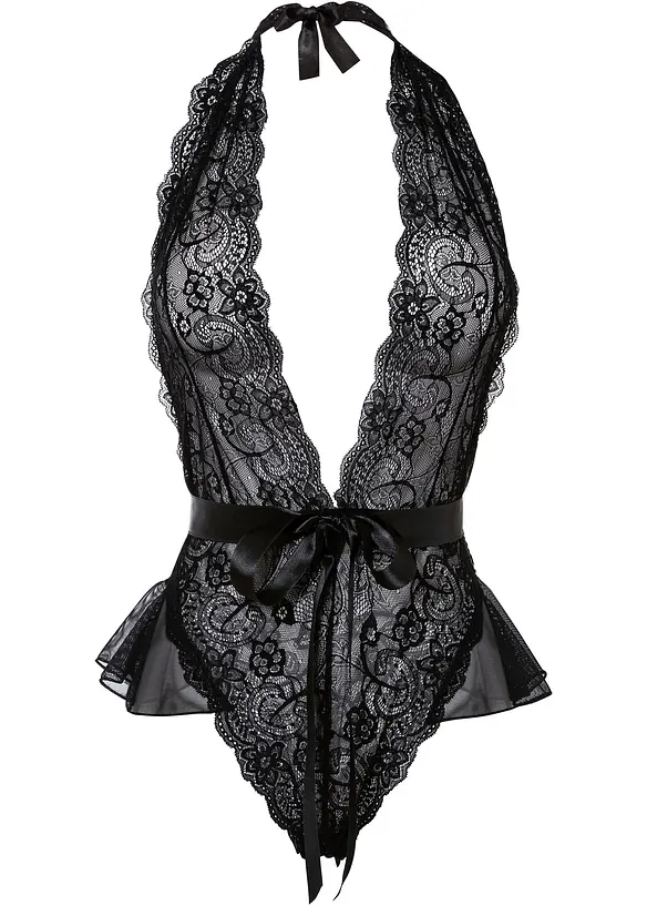 Body ouvert aus Spitze in schwarz - bonprix
