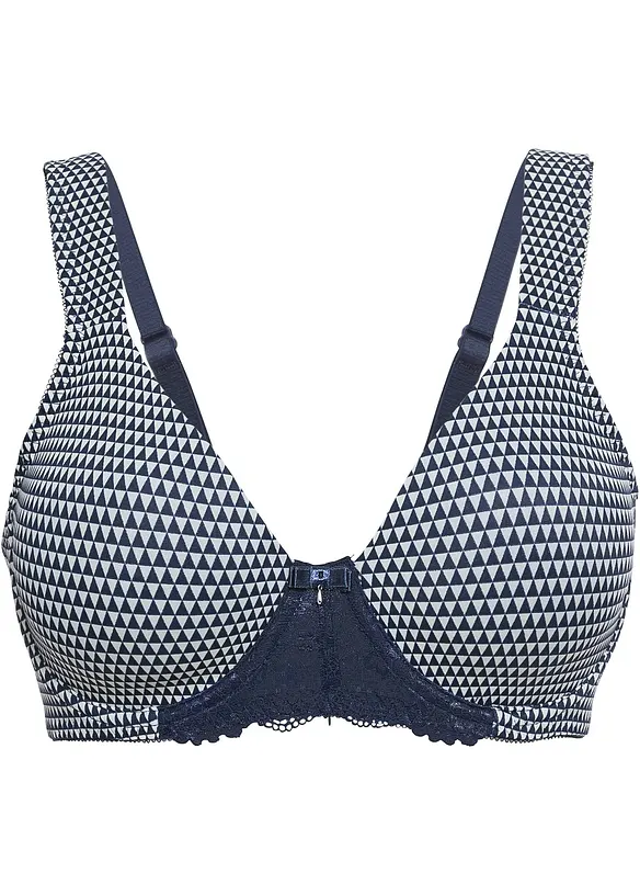 Minimizer-BH mit gepolsterten Trägern in blau von vorne - bonprix