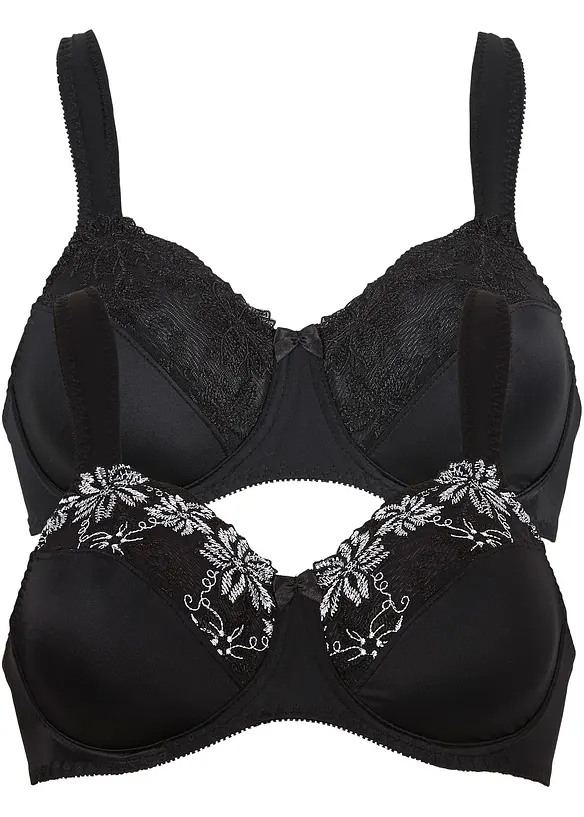 BH (2er-Pack) in schwarz - bonprix