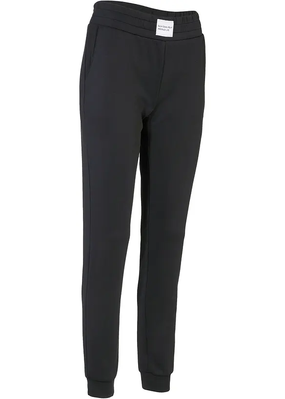 Sport-Jogginghose, schnelltrocknend in schwarz von vorne - bonprix Sport-Jogginghose, schnelltrocknend in schwarz von vorne - bonprix