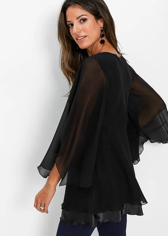 Tunikabluse in schwarz von hinten (im Anschnitt) - bonprix Tunikabluse in schwarz von hinten (im Anschnitt) - bonprix