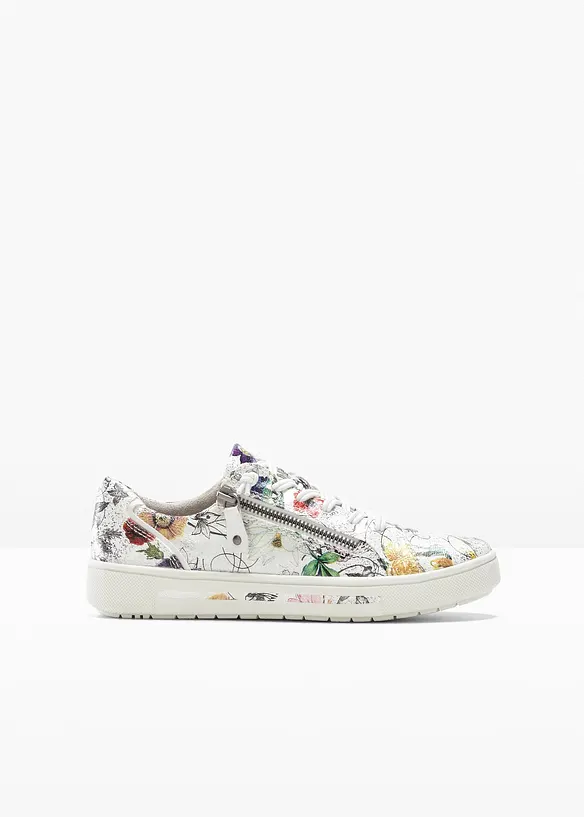 Jana Komfort-Sneaker in bequemer Weite in weiß von vorne - Jana