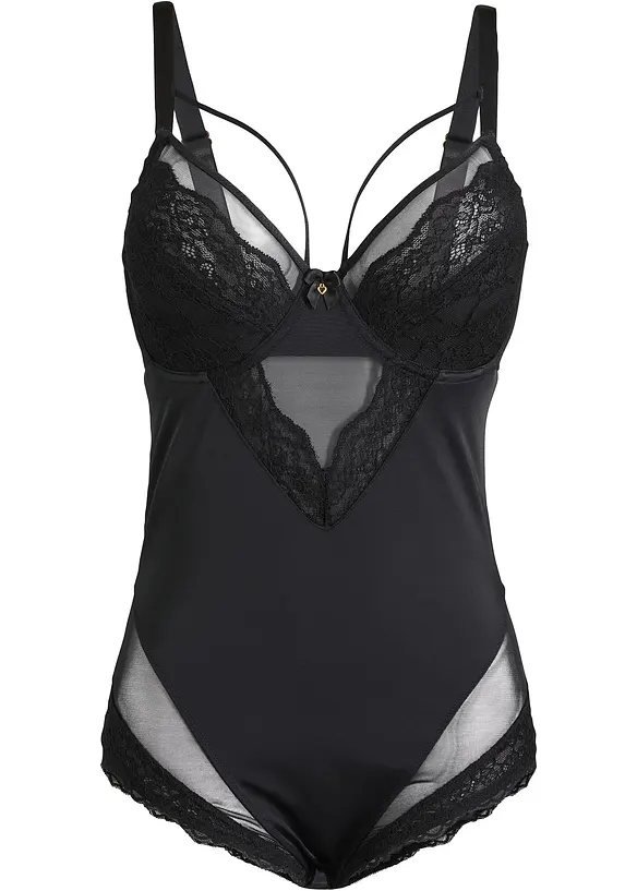 Minimizer Body mit Bügel in schwarz von vorne - bonprix