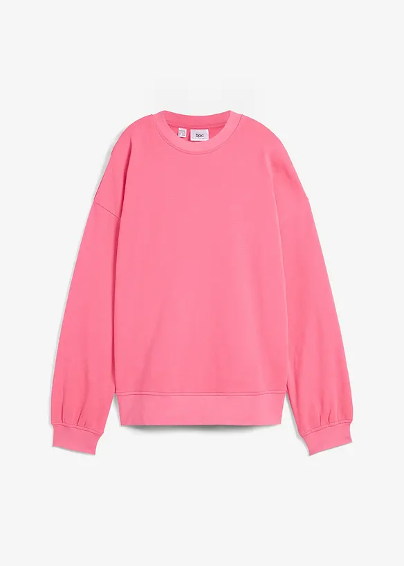Oversize-Sweatshirt aus reiner Baumwolle in pink von vorne - bonprix Oversize-Sweatshirt aus reiner Baumwolle in pink von vorne - bonprix
