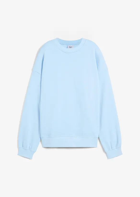 Oversize-Sweatshirt aus reiner Baumwolle in blau von vorne - bonprix Oversize-Sweatshirt aus reiner Baumwolle in blau von vorne - bonprix