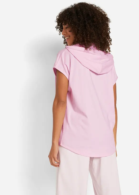 Oversize Hoodie in lila von hinten (im Anschnitt) - bonprix