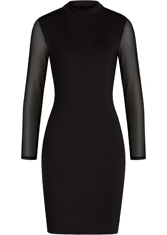 Kleid mit Reißverschluss in schwarz - bonprix