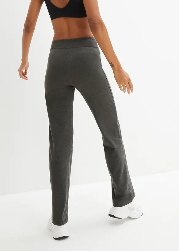 Baumwoll-Sporthose, Bootcut (2er Pack) in grau von hinten - bonprix Baumwoll-Sporthose, Bootcut (2er Pack) in grau von hinten - bonprix