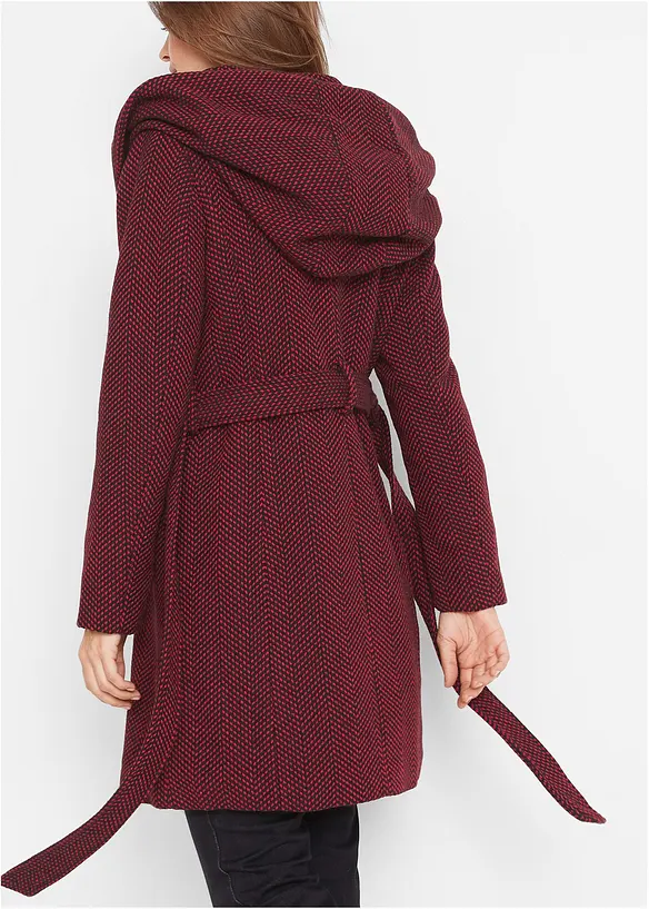 Kurzmantel mit Wolle in rot von hinten (im Anschnitt) - bonprix Kurzmantel mit Wolle in rot von hinten (im Anschnitt) - bonprix
