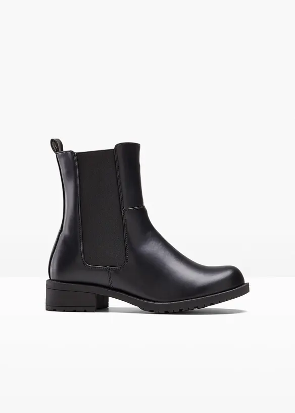 Chelsea-Boots in schwarz von vorne - bonprix