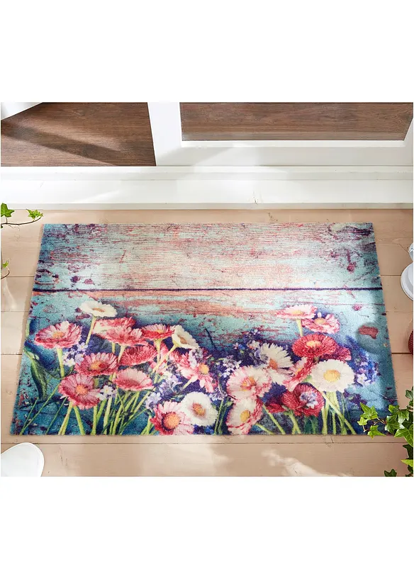Fußmatte mit floralem Design in pink (Ambiente) - bonprix