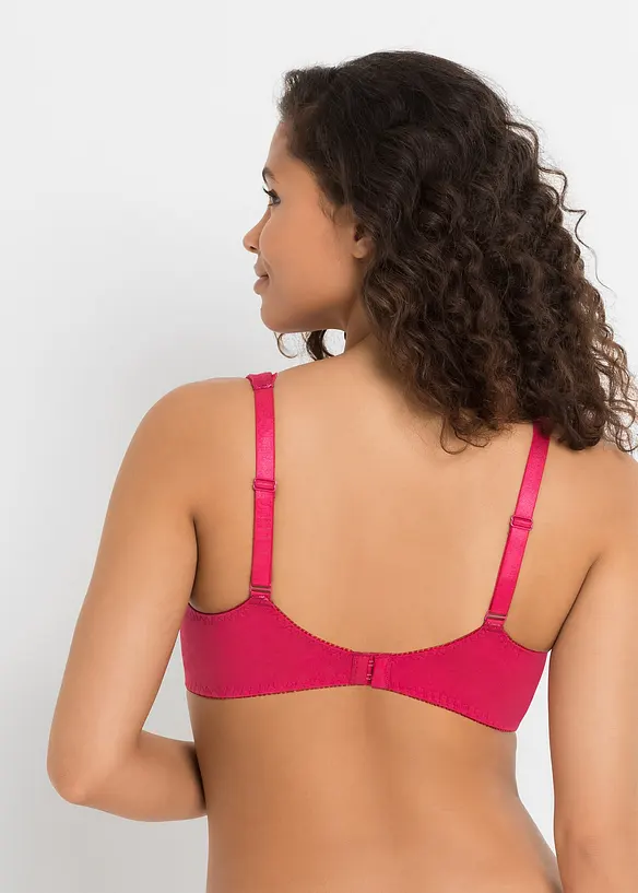 BH mit Bügel mit weicher Bio-Baumwolle (3er Pack) in lila von hinten (im Anschnitt) - bonprix