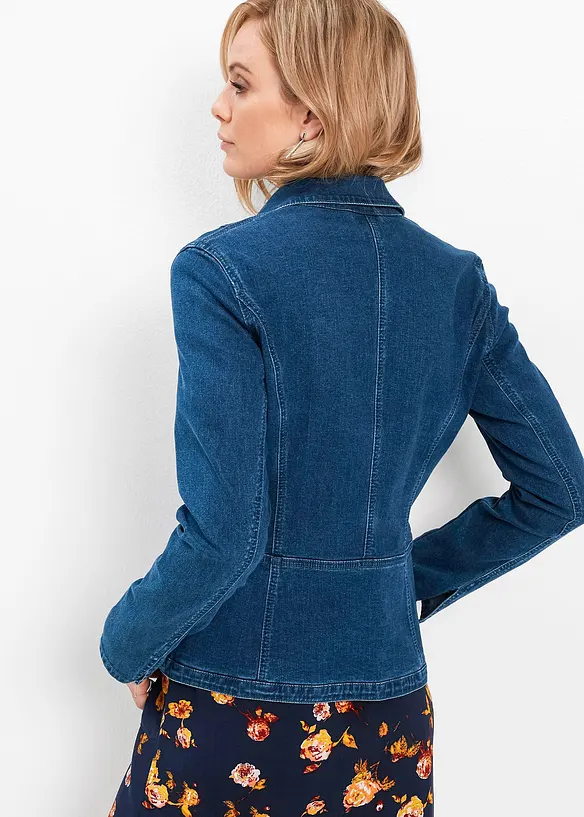 Jeansjacke in blau von hinten (im Anschnitt) - bonprix