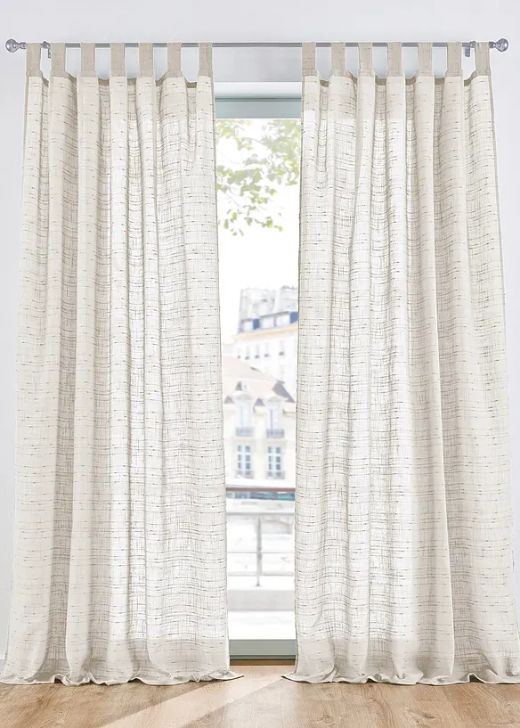Gardine mit Struktur, in vielen Größen (1er Pack) in beige - bonprix