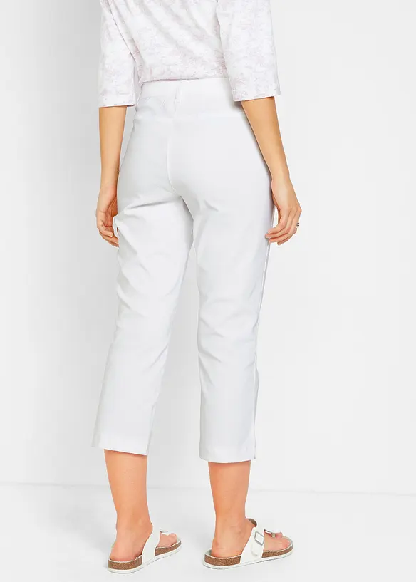 3/4-Bengalin-Hose mit Bequembund in weiß von hinten - bonprix 3/4-Bengalin-Hose mit Bequembund in weiß von hinten - bonprix
