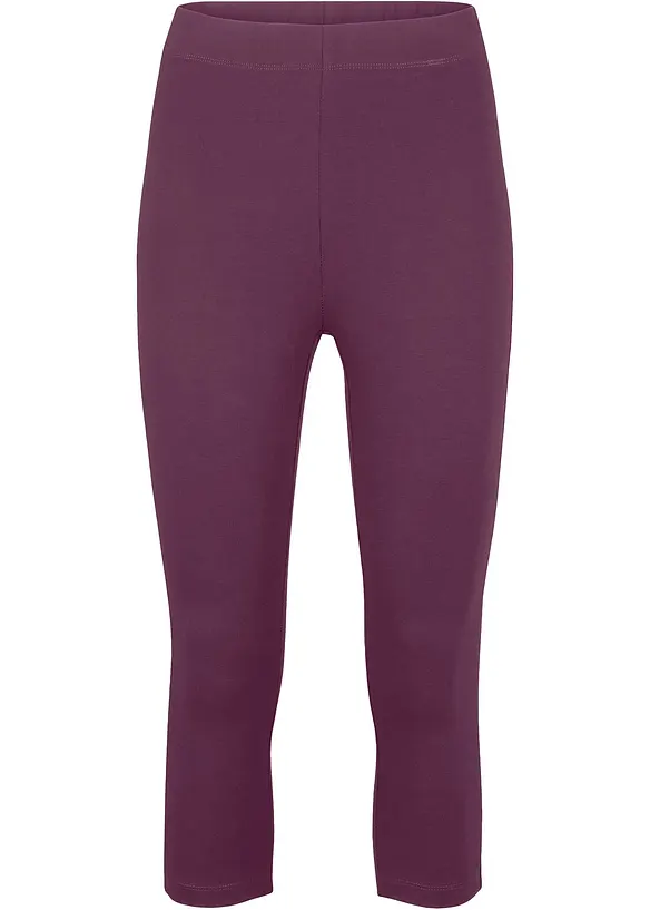Capri-Leggings mit Bequembund in lila von vorne - bonprix Capri-Leggings mit Bequembund in lila von vorne - bonprix