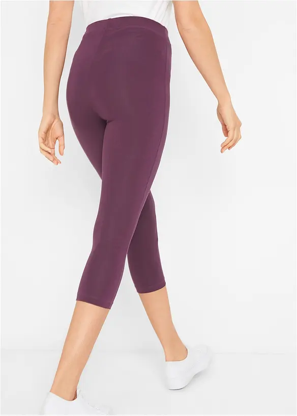 Capri-Leggings mit Bequembund in lila von hinten - bonprix Capri-Leggings mit Bequembund in lila von hinten - bonprix