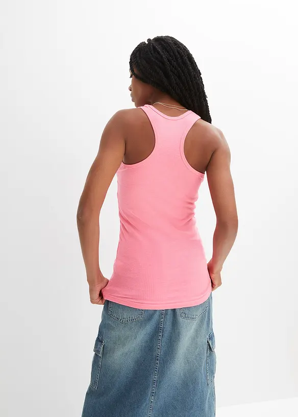 2er-Pack Ripp-Tanktop in pink von hinten (im Anschnitt) - bonprix 2er-Pack Ripp-Tanktop in pink von hinten (im Anschnitt) - bonprix