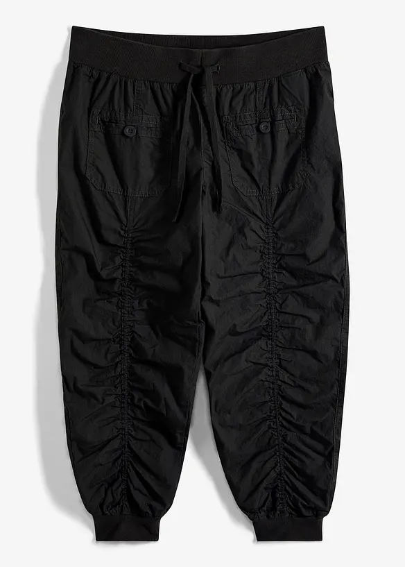 Bequeme Capri-Hose in schwarz von vorne - bonprix Bequeme Capri-Hose in schwarz von vorne - bonprix