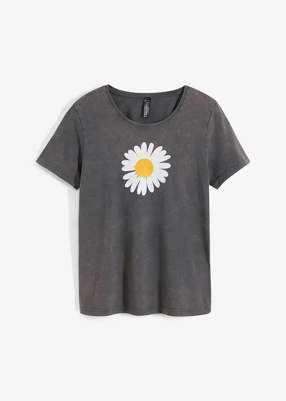 T-Shirt aus reiner Bio-Baumwolle in grau von vorne - bonprix T-Shirt aus reiner Bio-Baumwolle in grau von vorne - bonprix