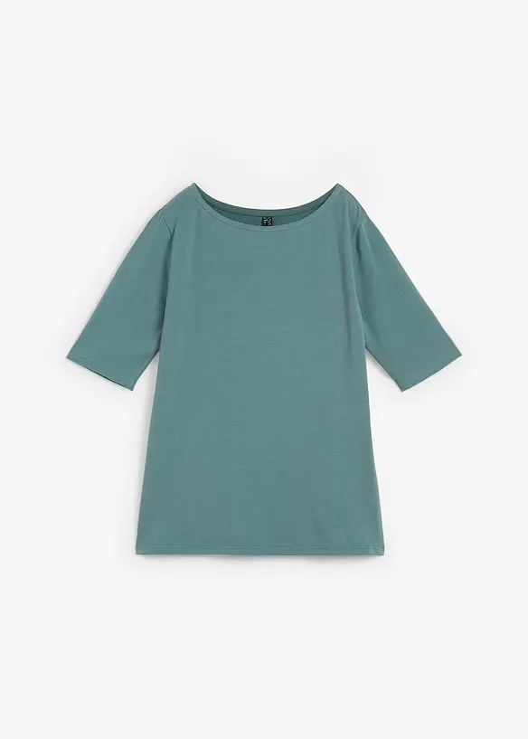 U-Boot-Ausschnitt-Shirt in grün von vorne - bonprix U-Boot-Ausschnitt-Shirt in grün von vorne - bonprix