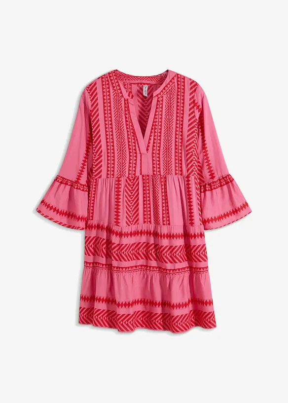 Tunika-Kleid aus fließender Viskose von vorne - bonprix