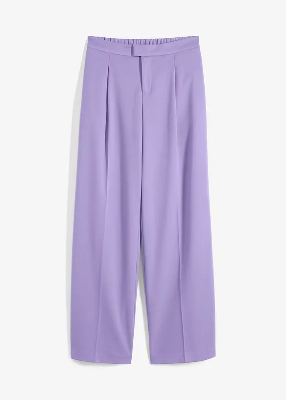 Bundfaltenhose mit Bequembund in lila von vorne - bonprix Bundfaltenhose mit Bequembund in lila von vorne - bonprix