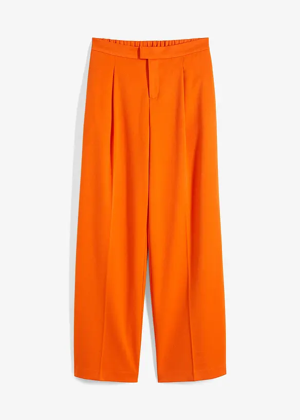Bundfaltenhose mit Bequembund in orange von vorne - bonprix