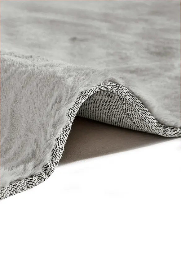 Hochflorteppich mit extra weichem Velours in grau (Detailaufnahme) - bonprix