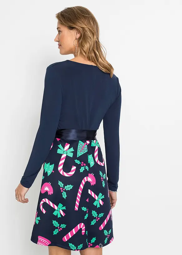 Minikleid in A-Linie in blau von hinten (Totalaufnahme) - bonprix Minikleid in A-Linie in blau von hinten (Totalaufnahme) - bonprix
