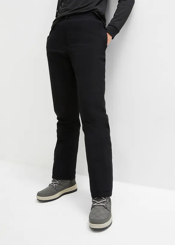 Thermohose mit Fleecefutter und Komfortbund, wasserdicht in schwarz von vorne - bonprix Thermohose mit Fleecefutter und Komfortbund, wasserdicht in schwarz von vorne - bonprix