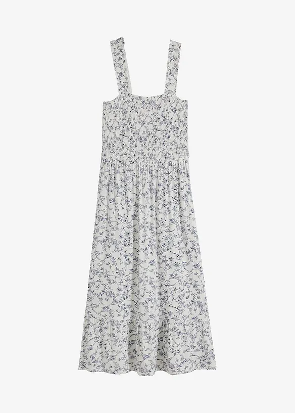 Trägerkleid aus Viskose-Mix in weiß von vorne - bonprix