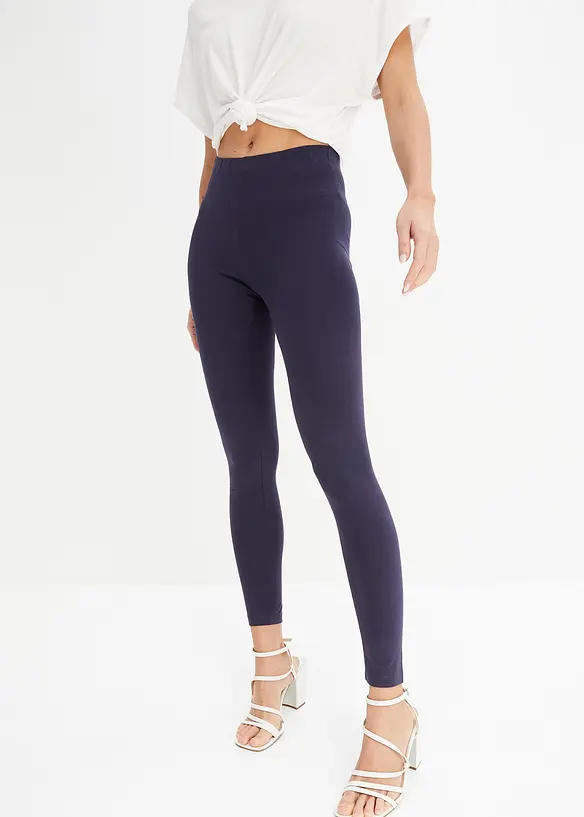 Knöchelfreie Leggings (2er-Pack) in blau von vorne - bonprix Knöchelfreie Leggings (2er-Pack) in blau von vorne - bonprix
