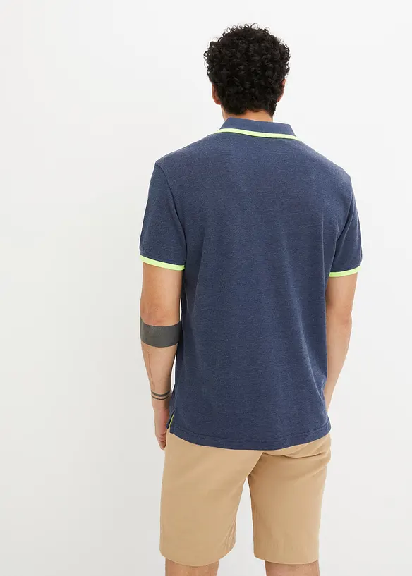 Poloshirt aus robustem Piqué in blau von hinten (im Anschnitt) - bonprix Poloshirt aus robustem Piqué in blau von hinten (im Anschnitt) - bonprix