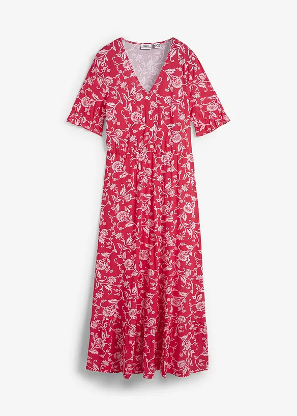 Jerseykleid in rot von vorne - bonprix
