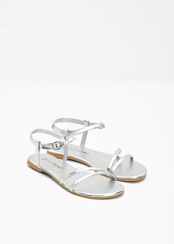 Riemchensandalen in silber - bonprix