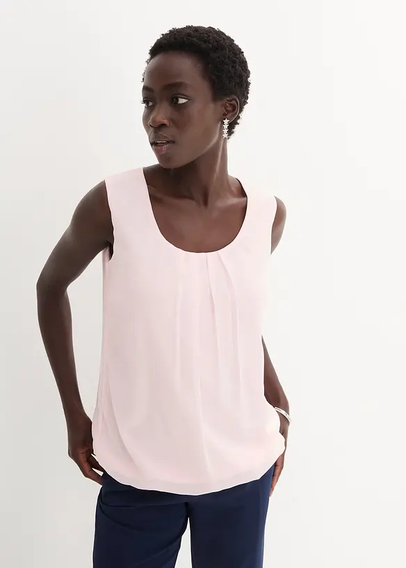 Blusentop in rosa von vorne (im Anschnitt) - bonprix Blusentop in rosa von vorne (im Anschnitt) - bonprix