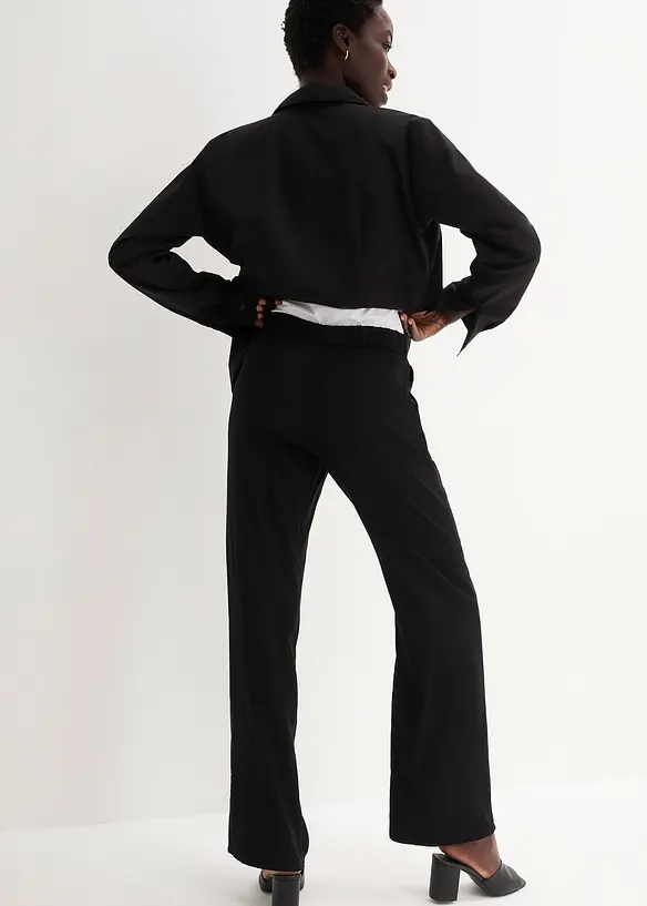 Viskose Schlupfhose in schwarz von hinten - bonprix Viskose Schlupfhose in schwarz von hinten - bonprix