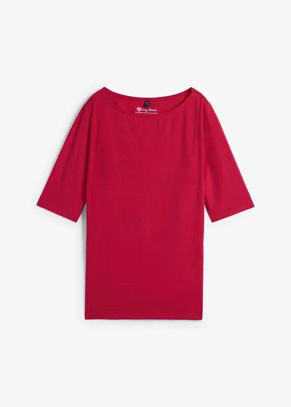 U-Boot-Ausschnitt-Shirt in rot von vorne - bonprix U-Boot-Ausschnitt-Shirt in rot von vorne - bonprix