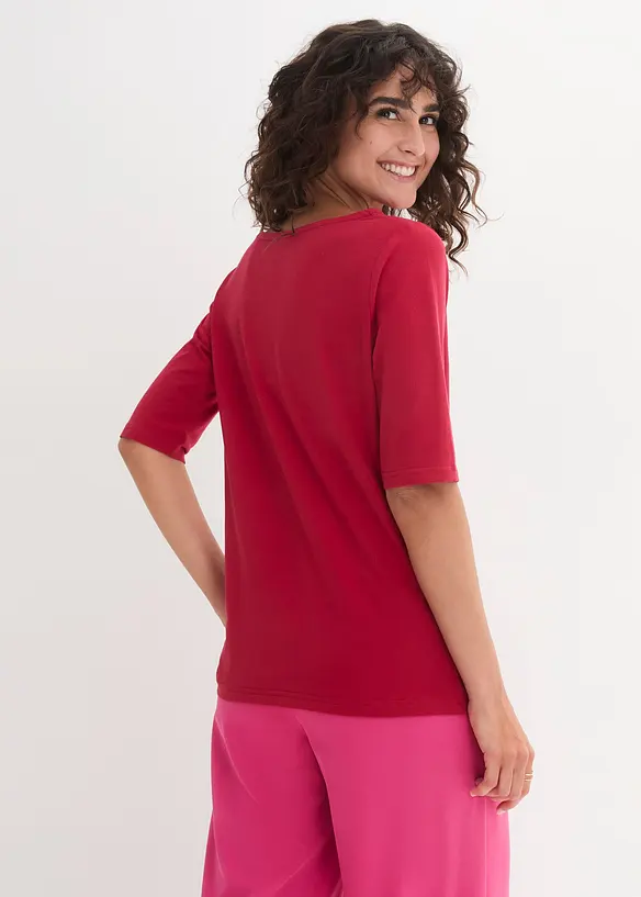 U-Boot-Ausschnitt-Shirt in rot von hinten (im Anschnitt) - bonprix U-Boot-Ausschnitt-Shirt in rot von hinten (im Anschnitt) - bonprix