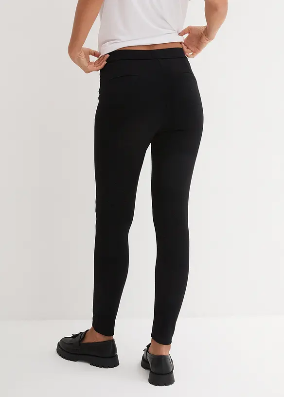 Leggings aus bequemen Punto di Roma in schwarz von hinten - bonprix Leggings aus bequemen Punto di Roma in schwarz von hinten - bonprix