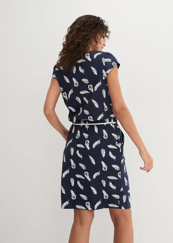 Shirtkleid in blau von hinten (Totalaufnahme) - bonprix