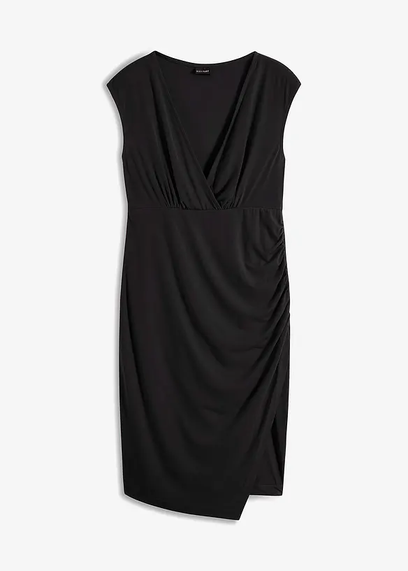 Jerseykleid in schwarz von vorne - bonprix