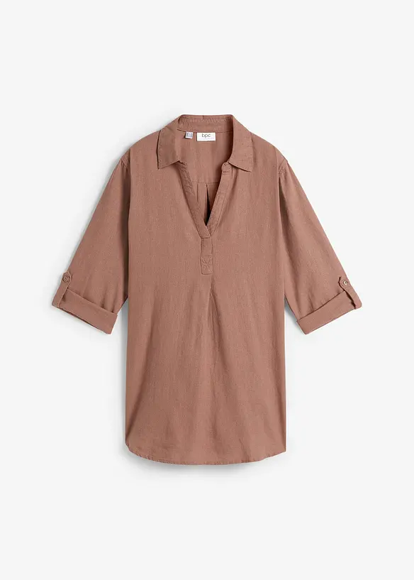 Leinen bluse braun Clearance