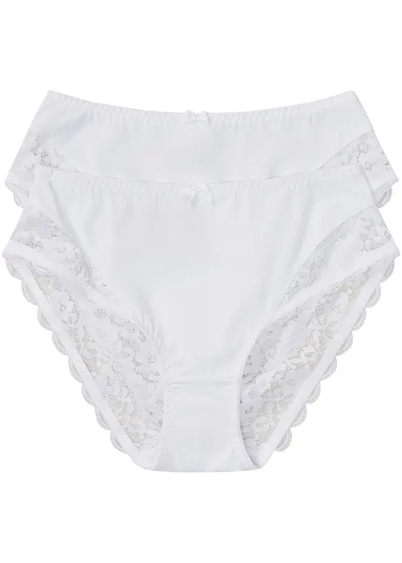 Maxislip (2er-Pack) in weiß von vorne - bonprix
