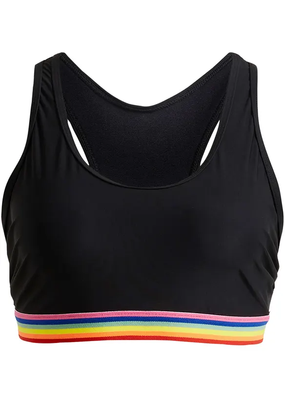Bustier-Bikinioberteil in schwarz von vorne - bonprix