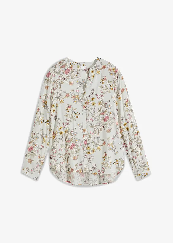 Bluse aus reiner Viskose in weiß von vorne - bonprix Bluse aus reiner Viskose in weiß von vorne - bonprix