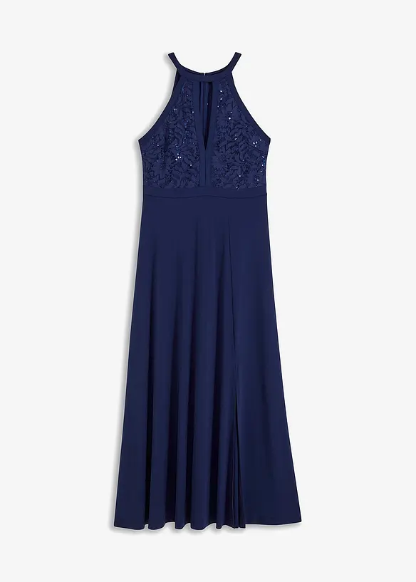 Abendkleid in blau von vorne - bonprix